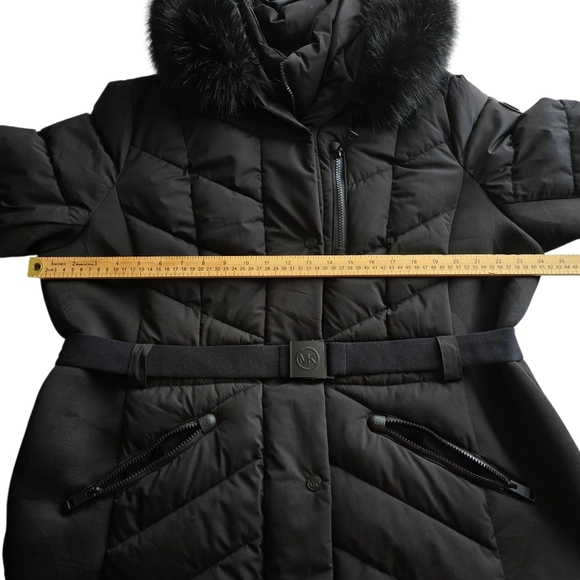 MICHAEL MICHAEL KORS Plus Size Belted Faux-Fur-Trim Hooded Puffer Coat, Size XXL - Picture 16 of 16